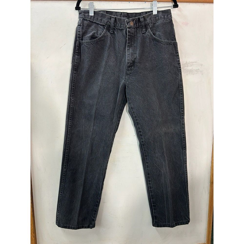 Vintage Rustler Jeans Mens 32x34 Black Distressed 90s‎ USA
